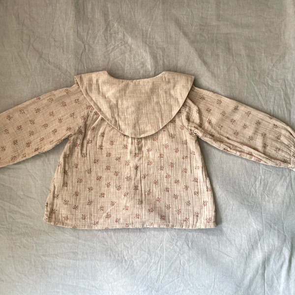 有機紗棉小花花朵領上衣 image 1 of 0