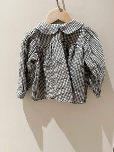 小詩聯名刺繡格紋襯衫 image 1 of 0