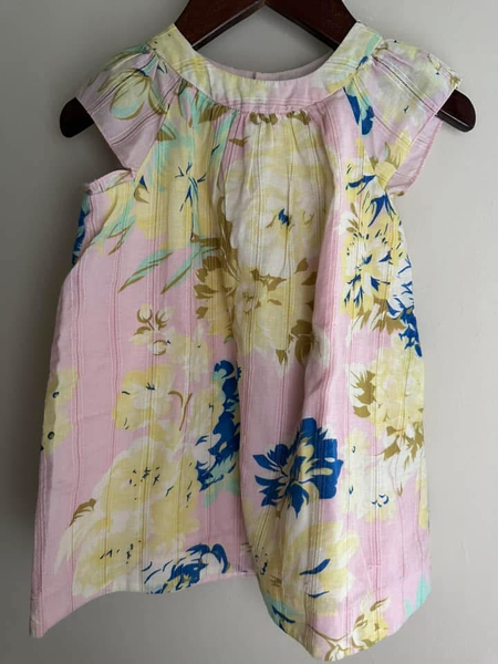 Bonpoint 印花粉色精緻布料洋裝 18m image 1 of 0