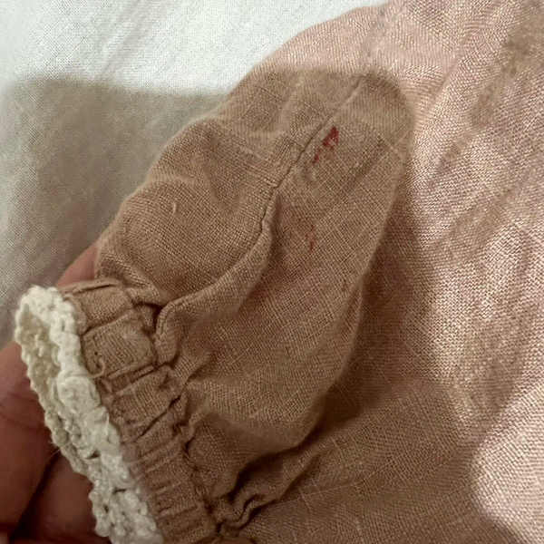 玫瑰粉蕾絲長袖連身衣 image 1 of 0