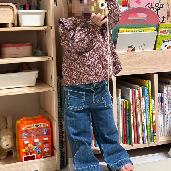 綁帶大領碎花長袖 image 1 of 0