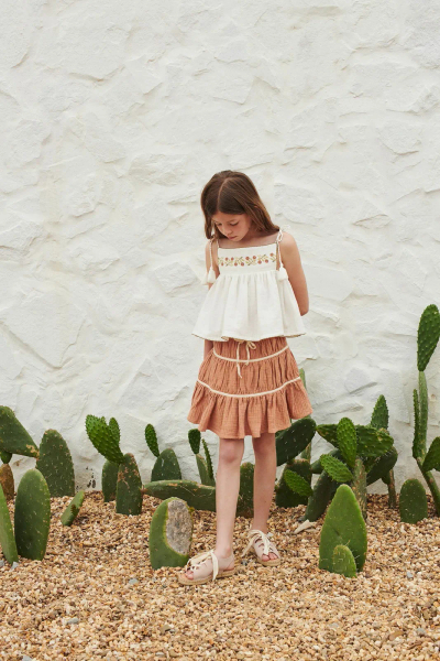 Loro Skirt 棉紗蛋糕裙 (Toast) image 1 of 0