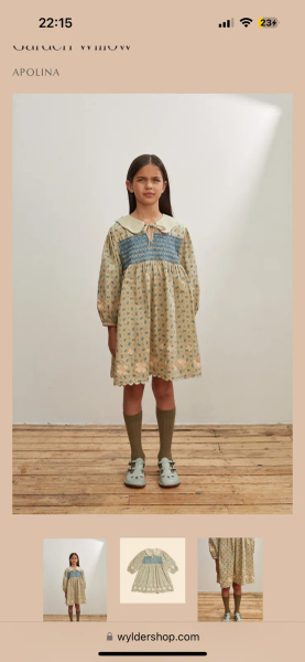 Ethel smock dress - Pansy Garden Willow image 1 of 0