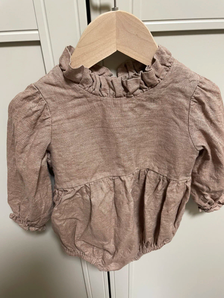 Frills Bubble Playsuit Rose Smoke image 1 of 0