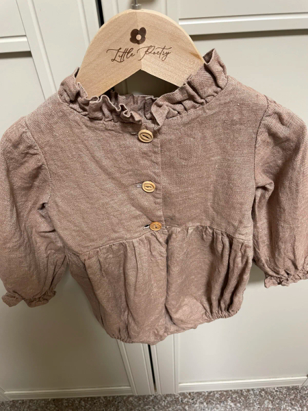 Frills Bubble Playsuit Rose Smoke image 1 of 0