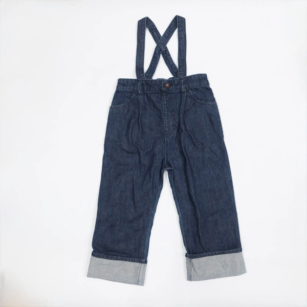 &pal 寬版高腰牛仔吊帶褲 image 1 of 0