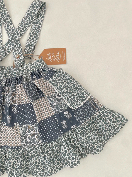 Aria Skirt- Patchwork Print Floral 2-4Y image 1 of 0