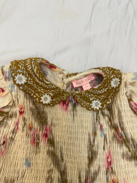  暈染刺繡領洋裝(含髮夾)  image 1 of 0