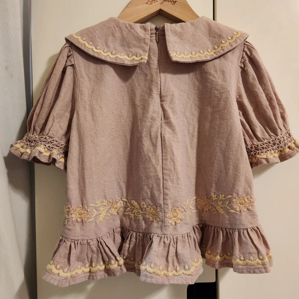 紫色刺繡上衣 image 1 of 0