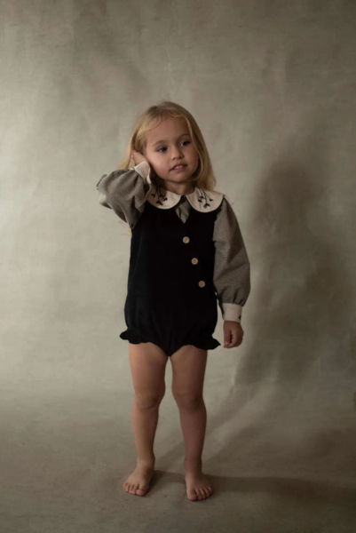 Black crossover romper suit image 1 of 0