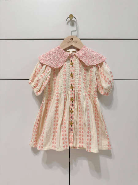 粉白刺繍提花上衣 image 1 of 0