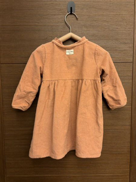 珊瑚橘燈芯絨洋裝 image 1 of 0