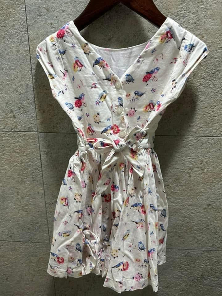 英國Cath Kidston 鳥兒綁帶洋裝 有澎度 85成新 1-2Y image 1 of 0