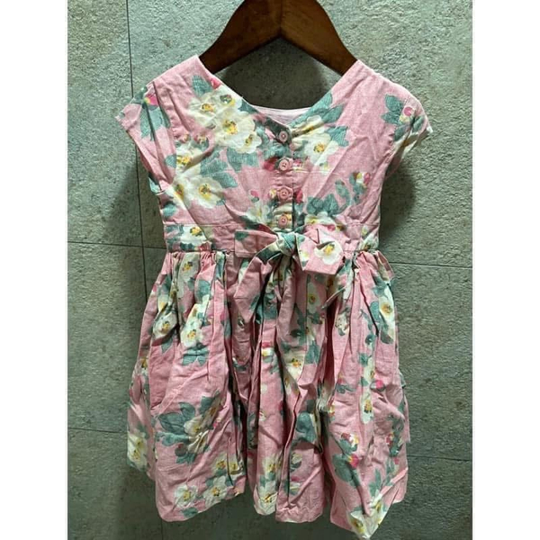 Cath Kidston 全新含吊牌 粉格底花卉洋裝 版大 12-18m image 1 of 0