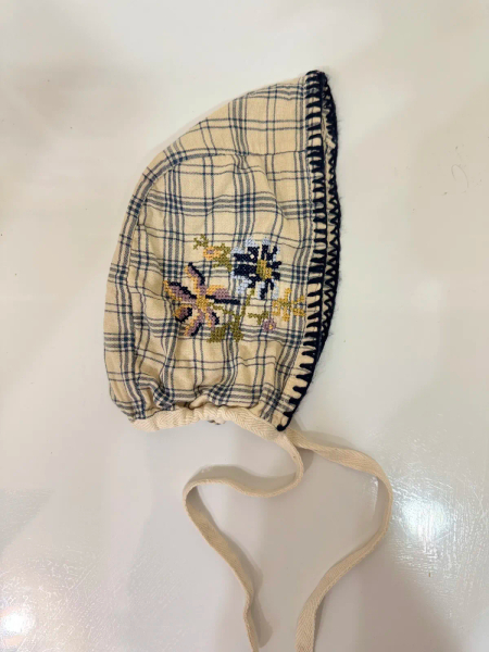 LIILU 格紋刺繡綁帶帽 Bobo Bonnet - Tattersall Check image 1 of 0