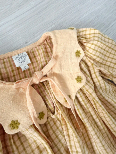 Esther dress - dune check image 1 of 0