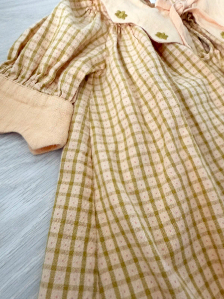 Esther dress - dune check image 1 of 0