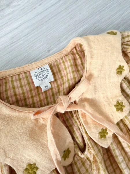 Esther dress - dune check image 1 of 0