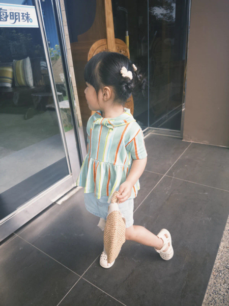 Scout Peplum Top - Mojave Watercolor Stripe  image 1 of 0