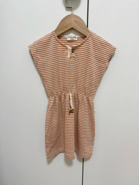 條紋無袖洋裝 GIULIA apricot image 1 of 0