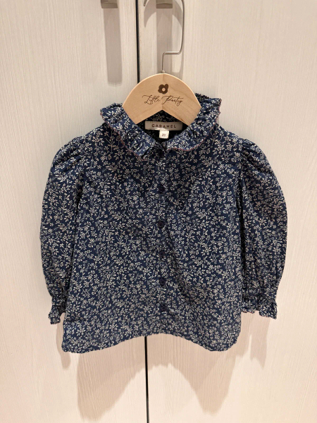 Caramel Madison Blouse (Navy Floral) image 1 of 0