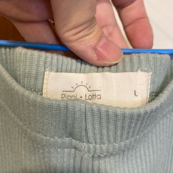 螺紋薄荷綠喇叭褲 image 1 of 0