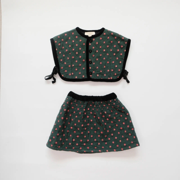 SET QUILTED TOP + QUILTED SKIRT Provencal print image 1 of 0