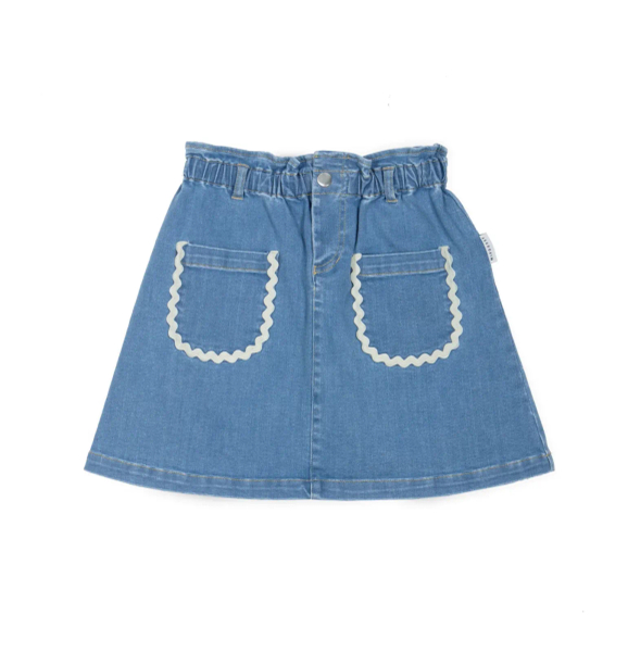 Carine Denim Mini-skirt Blue 牛仔口袋短裙 image 1 of 0