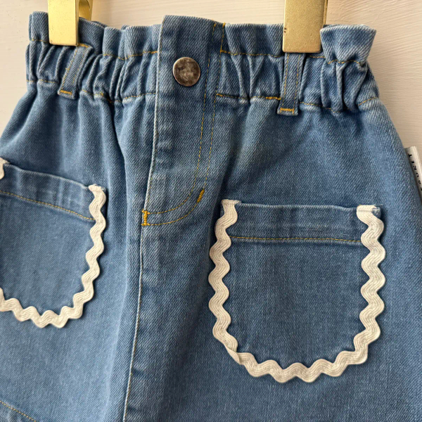 Carine Denim Mini-skirt Blue 牛仔口袋短裙 image 1 of 0