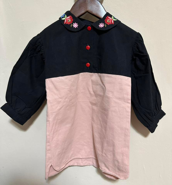 Popelin 刺繡Peter Pan Collar 洋裝 18-24m image 1 of 0
