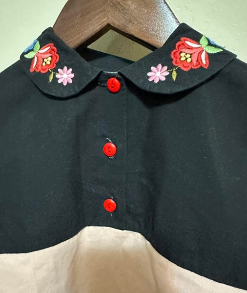 Popelin 刺繡Peter Pan Collar 洋裝 18-24m image 1 of 0