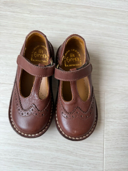 EUREKA 真皮 LACE Tbar 低筒皮鞋(深棕) image 1 of 0