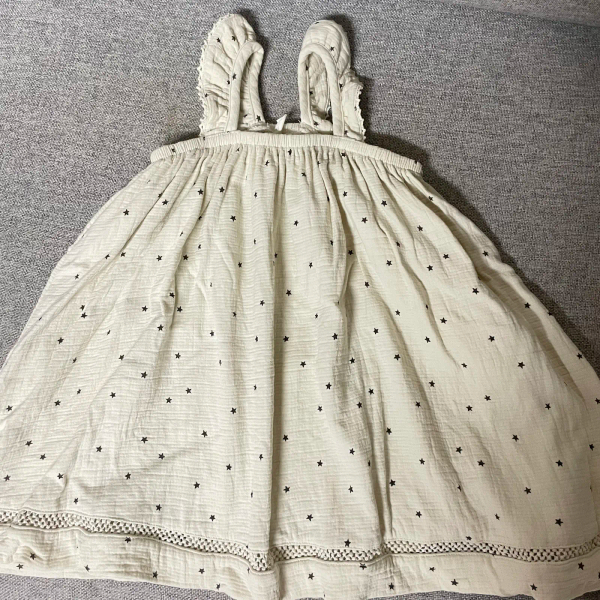 星星有機棉麻無袖洋裝 image 1 of 0