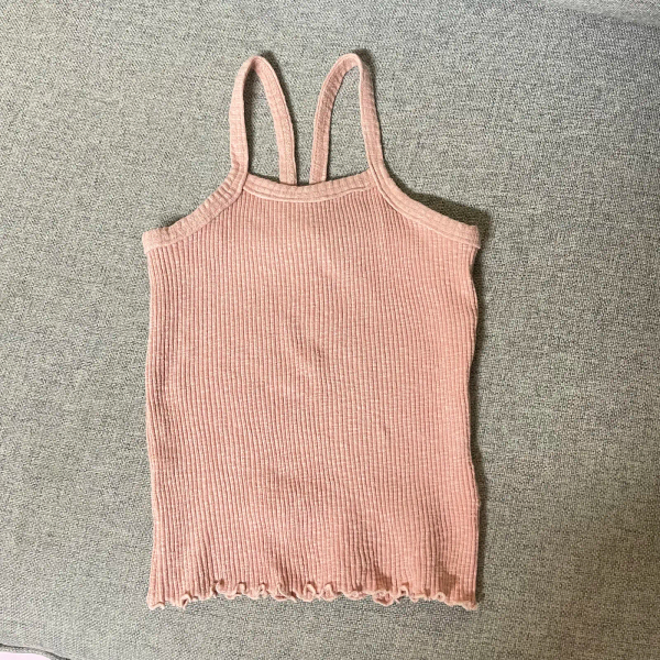 細肩帶背心Ribbed camisole - Pink image 1 of 0