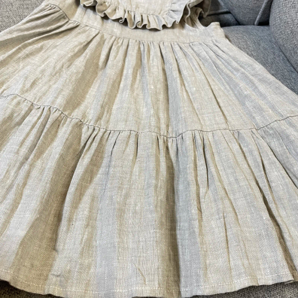 linen dress-light grey image 1 of 0