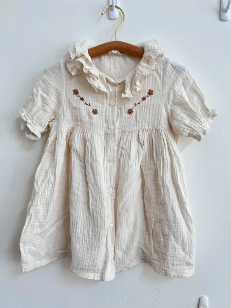 棉紗刺繡洋裝 image 1 of 0