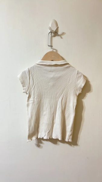 白色領結短袖上衣 image 1 of 0