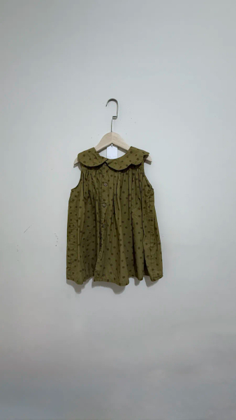 Kumo blouse, yellow/brown dots  image 1 of 0