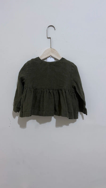 Moss Green Ruffle Jacket image 1 of 0