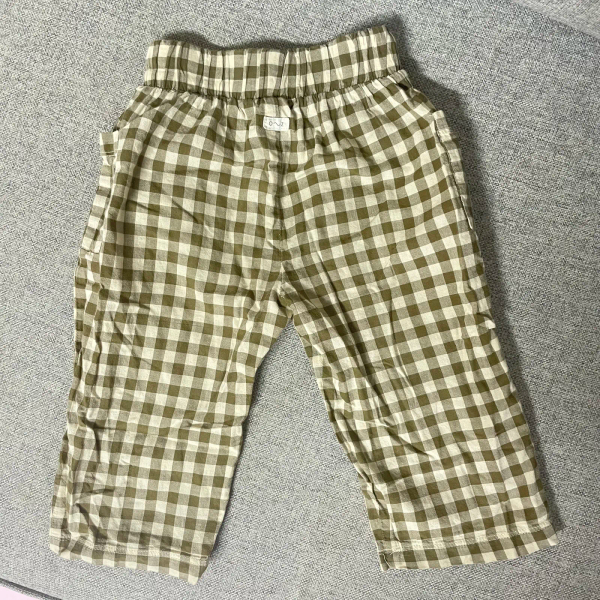 Olive Gingham Fisherman Pants 橄欖格紋漁夫褲 image 1 of 0