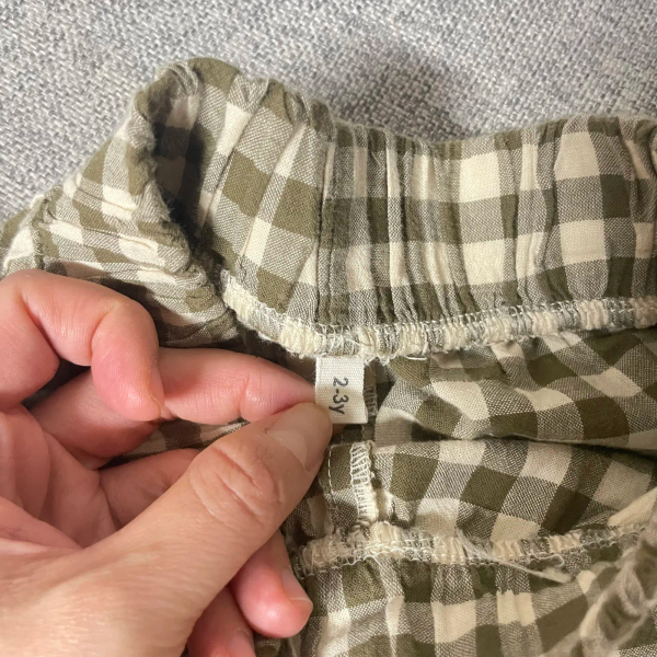 Olive Gingham Fisherman Pants 橄欖格紋漁夫褲 image 1 of 0