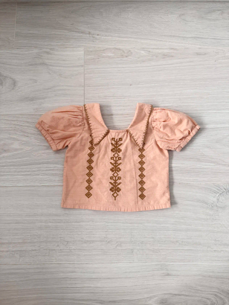 粉色刺繡上衣 image 1 of 0
