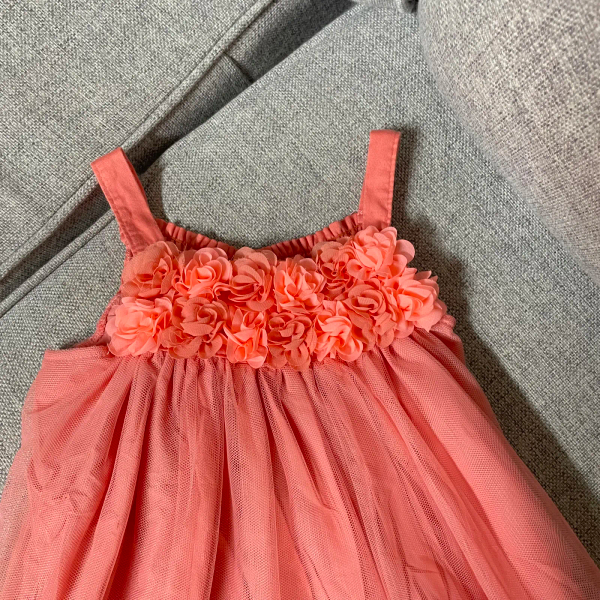 玫瑰花吊帶紗裙洋裝 image 1 of 0