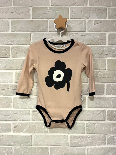 芬蘭Marimekko 長袖大罌粟花包屁衣 image 1 of 0