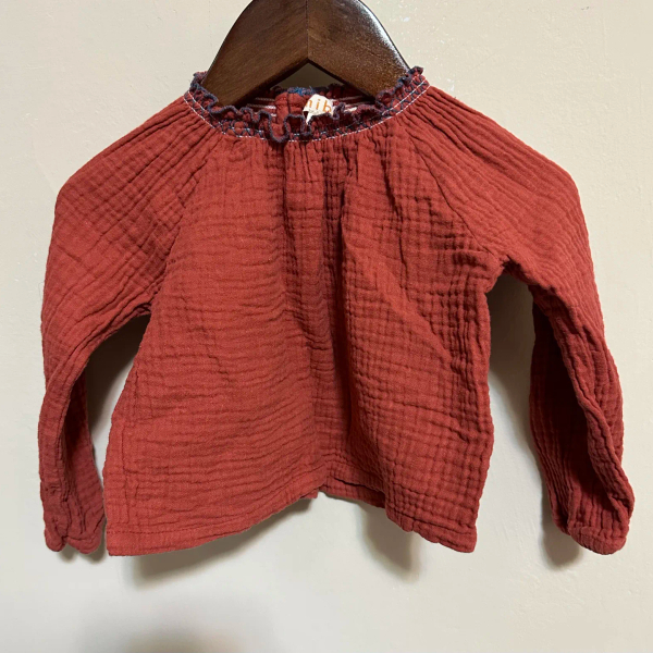 Omibia 刺繡領棉紗上衣 12m image 1 of 0
