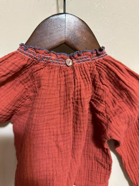 Omibia 刺繡領棉紗上衣 12m image 1 of 0