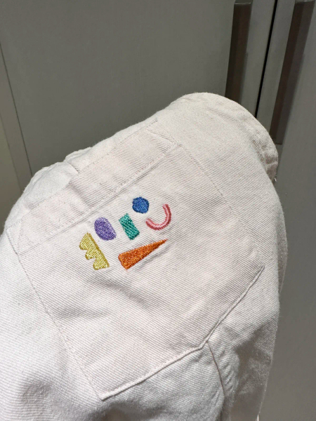 Copenhagen Colors - *TWILL SHORT SPENCER ROMPER 淺粉品牌logo薄丹寧 吊帶褲 image 1 of 0