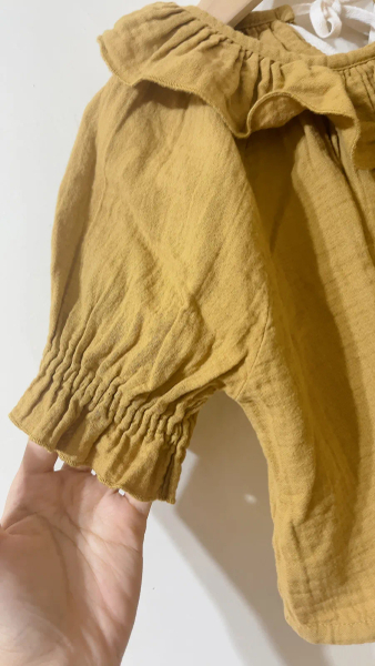 小清新荷葉領棉紗上衣(12m) image 1 of 0