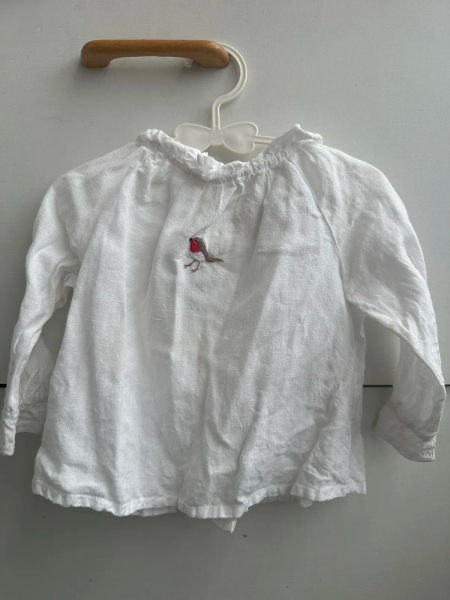 小愛麗絲小鳥刺繡白色上衣 image 1 of 0
