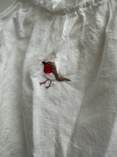 小愛麗絲小鳥刺繡白色上衣 image 1 of 0